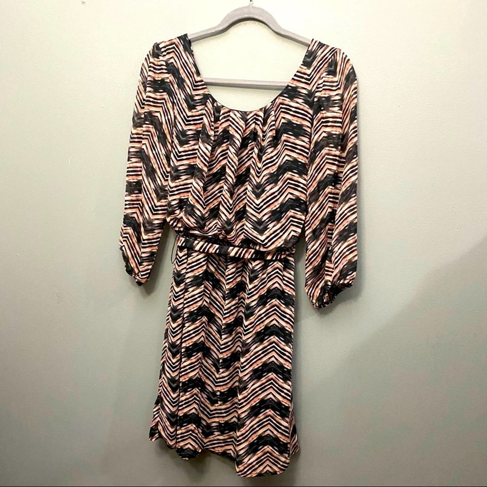 Lily Rose Pink & Navy Polyester Mini Dress